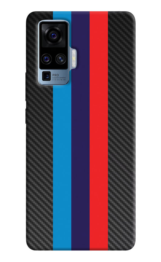 BMW Stripes Pattern Vivo X50 Pro Hard Case Back Cover by Casekaro