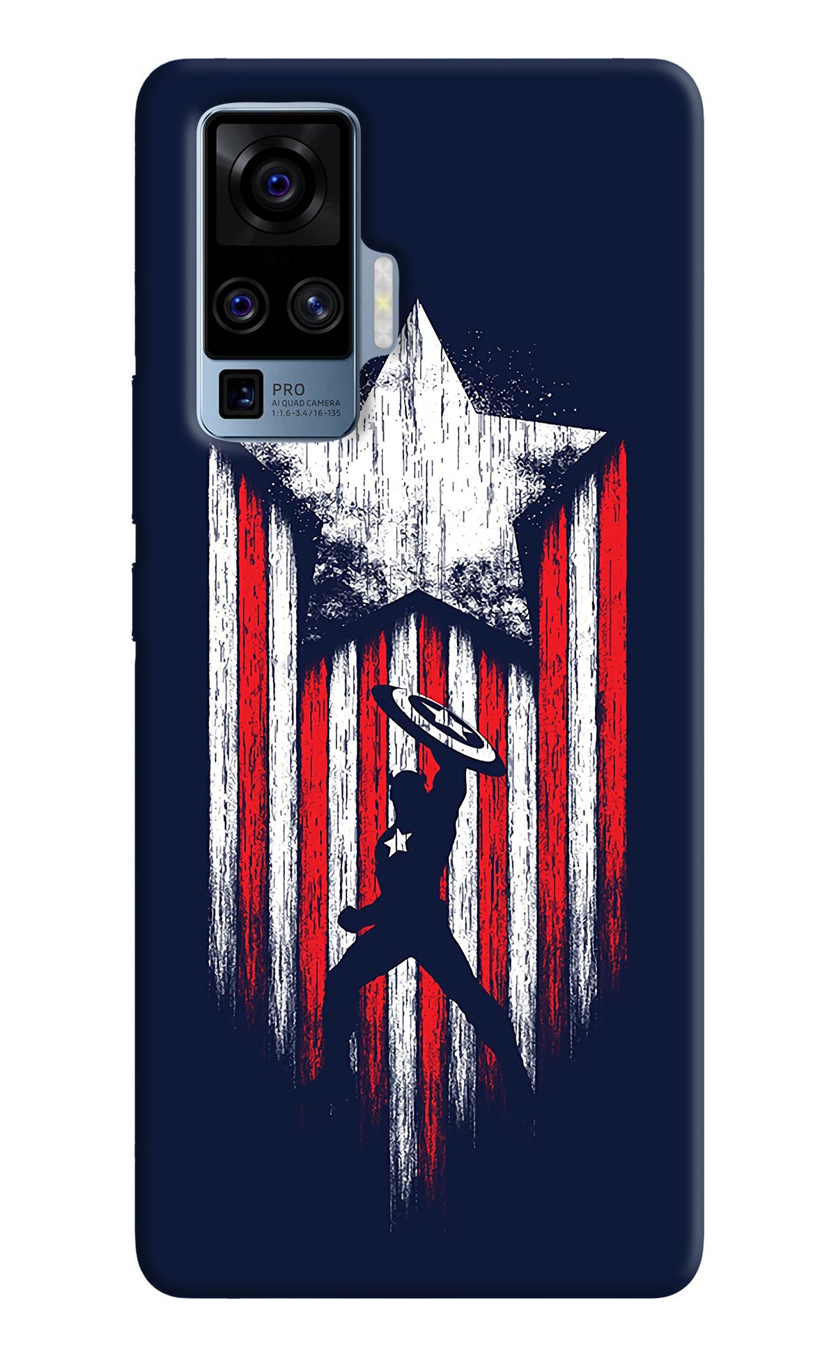 Captain America Marvel Art Vivo X50 Pro Back Cover