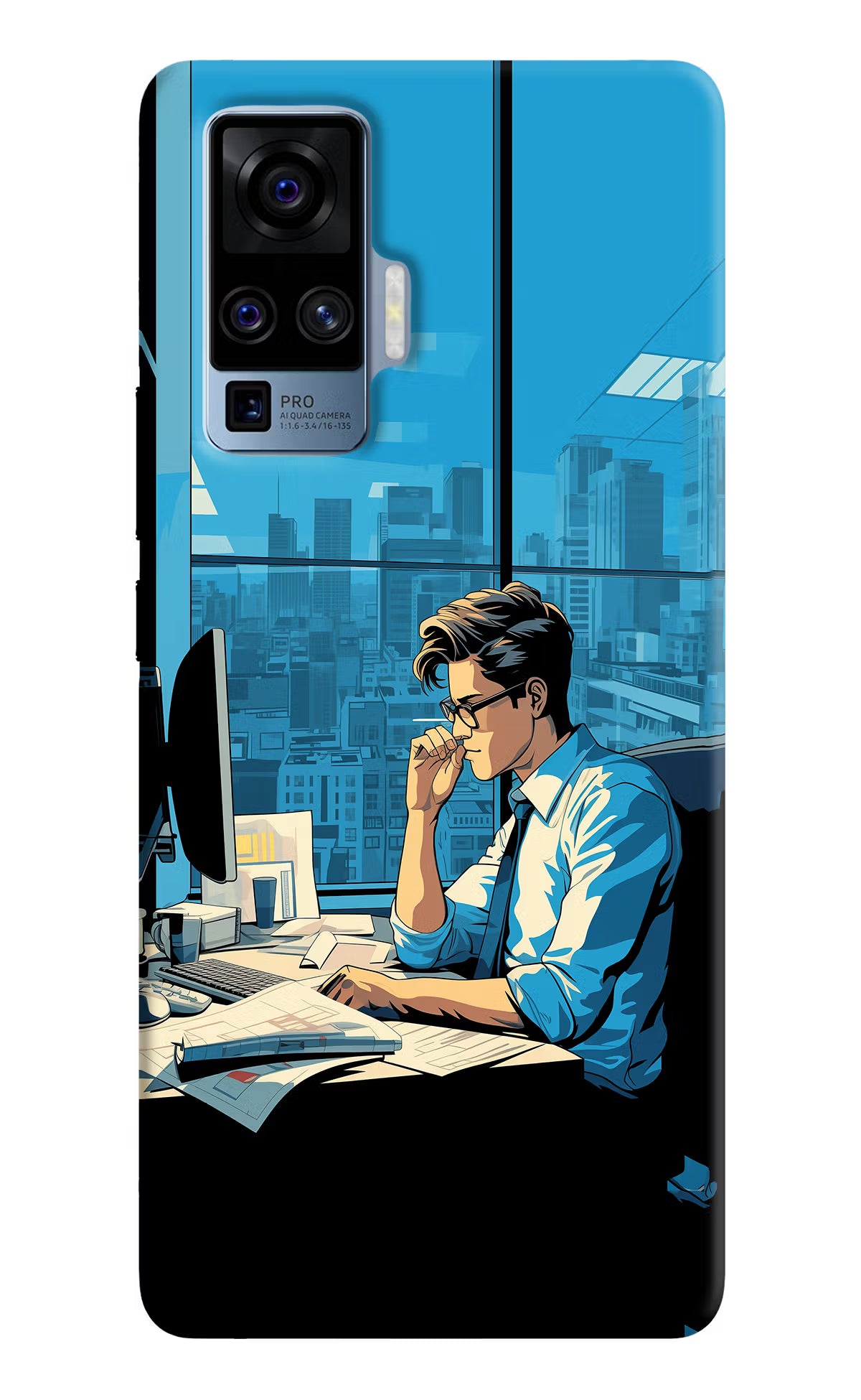 Focused Hustler (AI Generated) Vivo X50 Pro Hard Case Back Cover by Casekaro