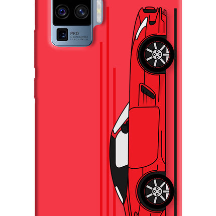 Red Velocity Vivo X50 Pro Hard Case Back Cover by Casekaro