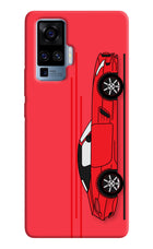 Red Velocity Vivo X50 Pro Hard Case Back Cover by Casekaro