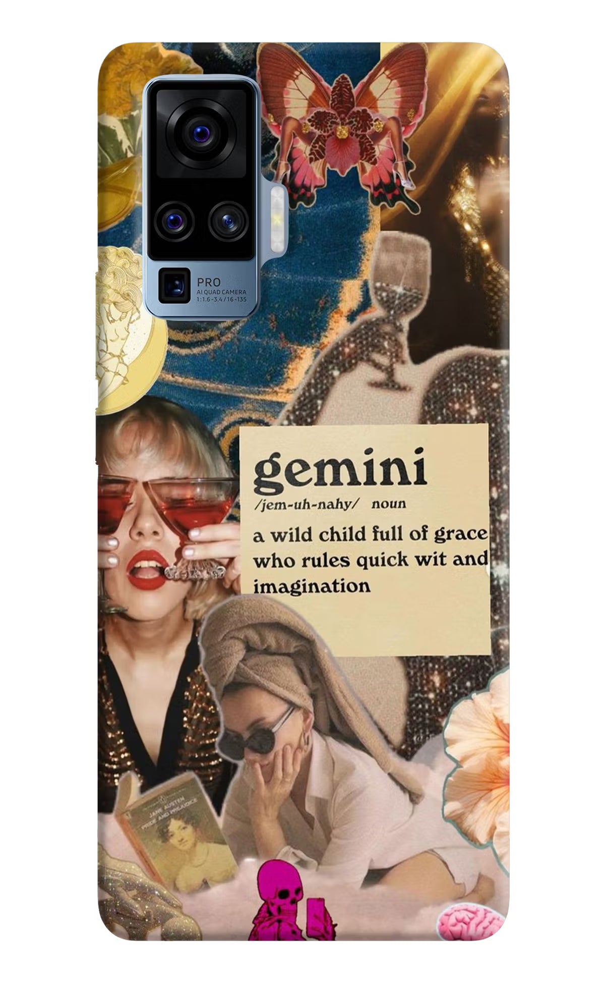 Gemini Zodiac Vivo X50 Pro Hard Case Back Cover by Casekaro
