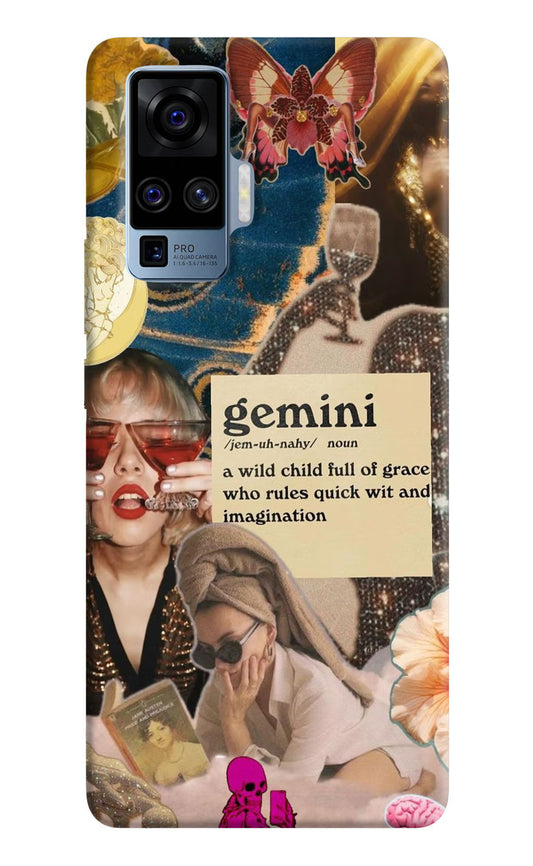 Gemini Zodiac Vivo X50 Pro Hard Case Back Cover by Casekaro