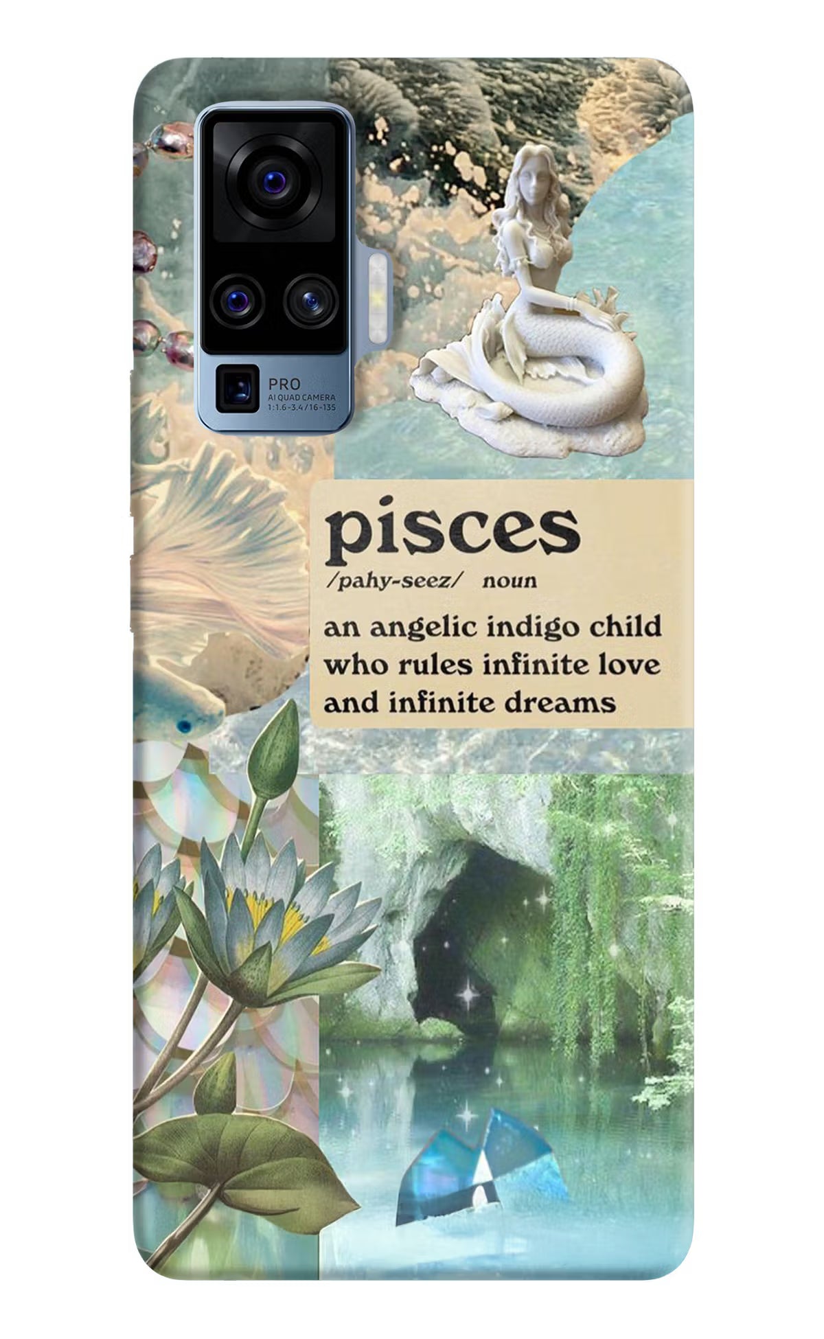 Pisces Zodiac Vivo X50 Pro Hard Case Back Cover by Casekaro