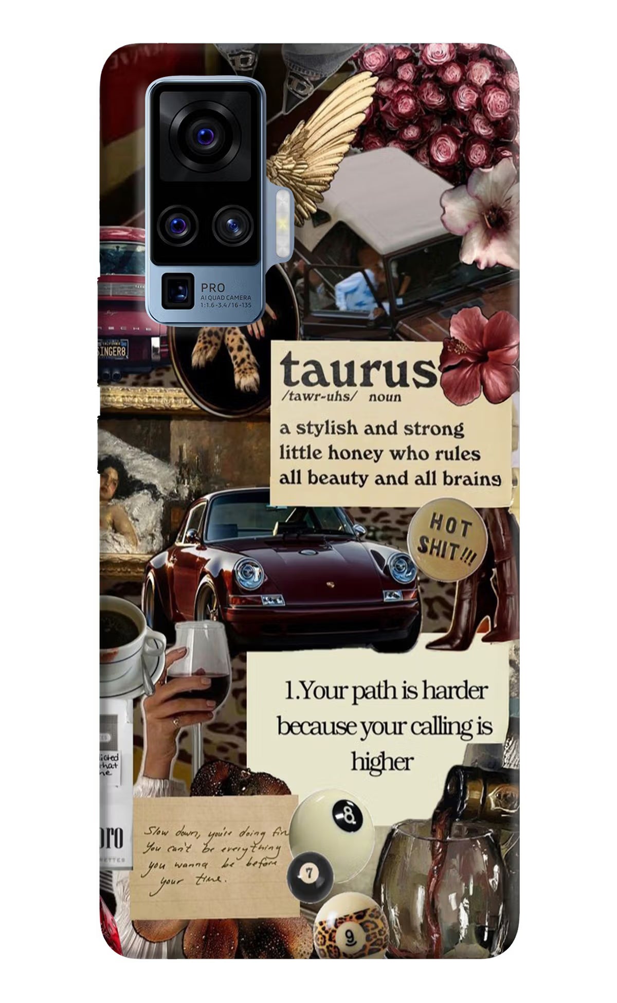 Taurus Zodiac Vivo X50 Pro Hard Case Back Cover by Casekaro