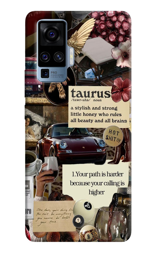 Taurus Zodiac Vivo X50 Pro Hard Case Back Cover by Casekaro