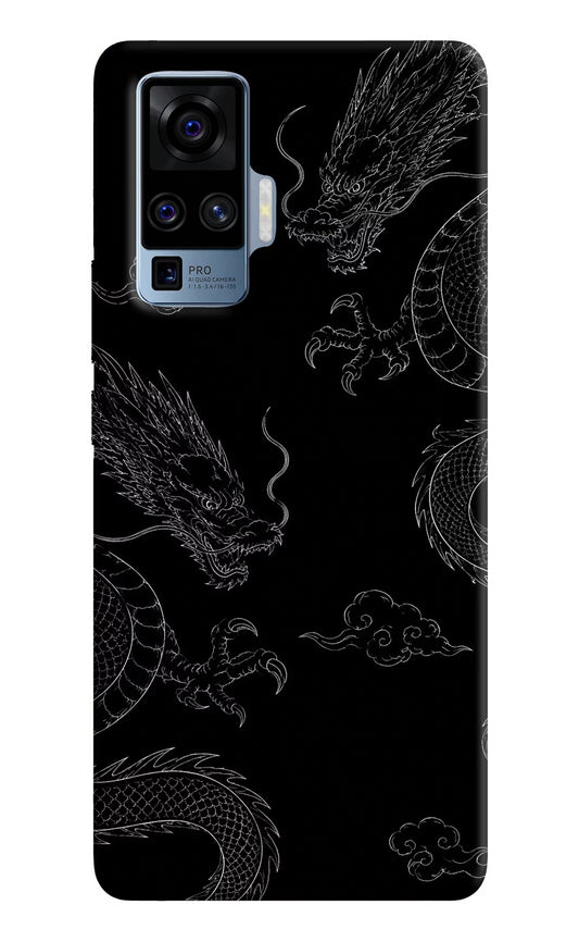 Twin Dragons Vivo X50 Pro Hard Case Back Cover by Casekaro