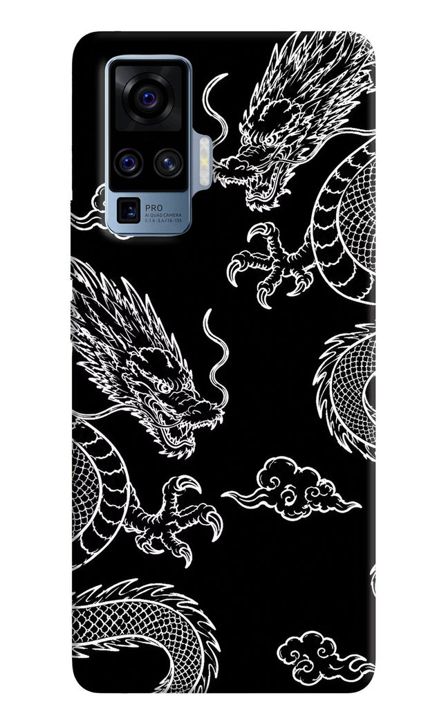 Twin Dragons Vivo X50 Pro Hard Case Back Cover by Casekaro