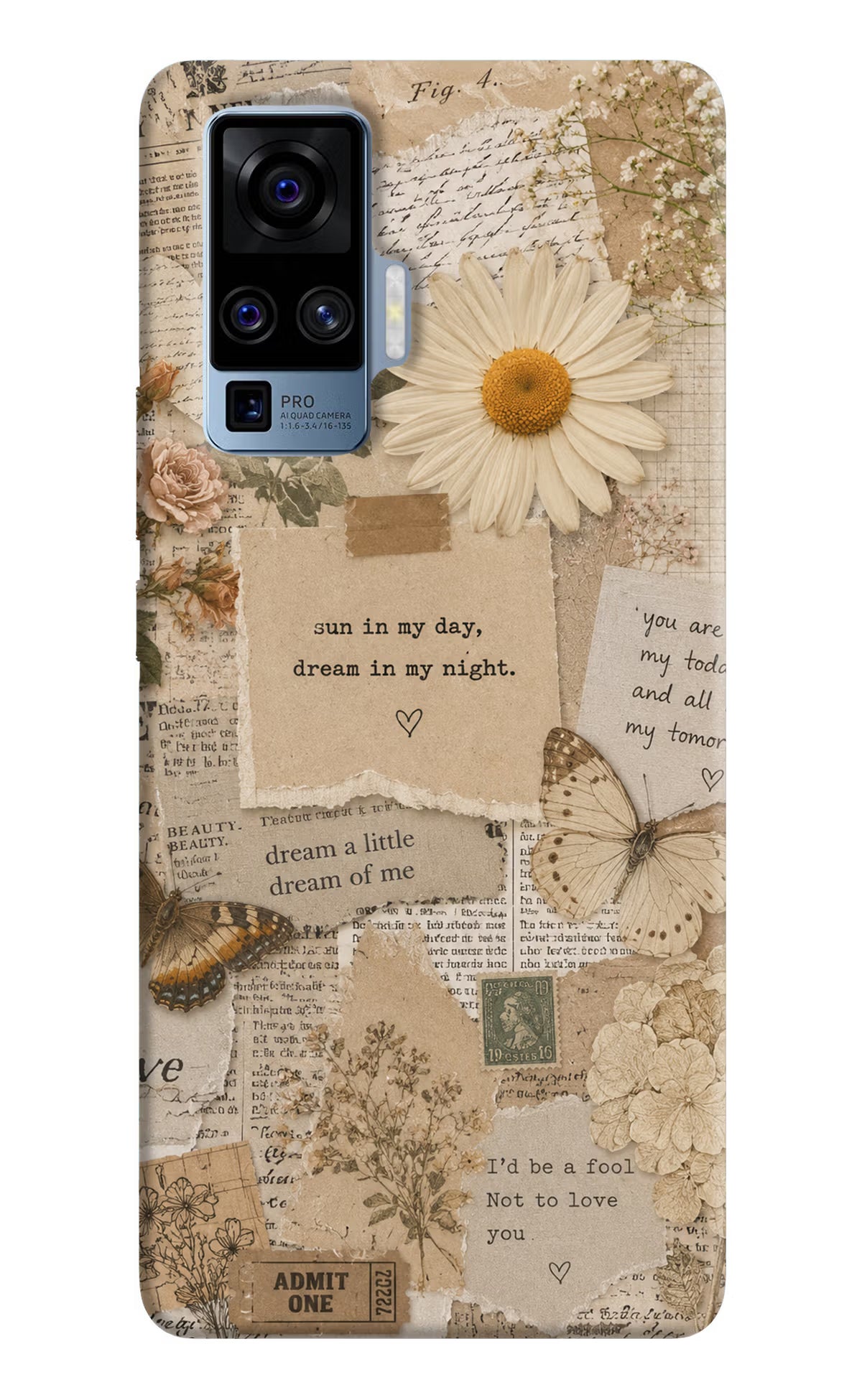 Vintage case Vivo X50 Pro Back Cover