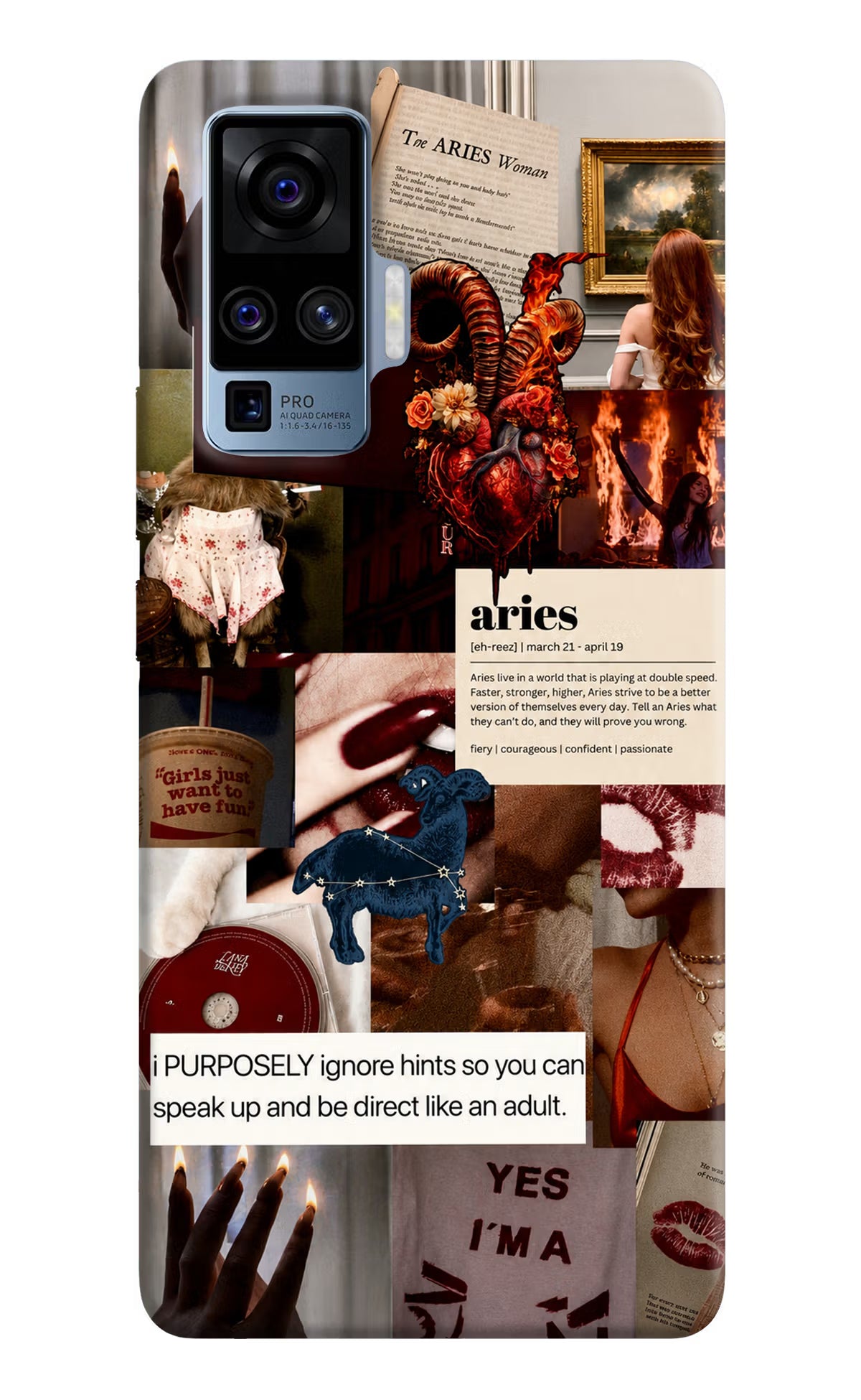 Zodiac Aries Vivo X50 Pro Back Cover