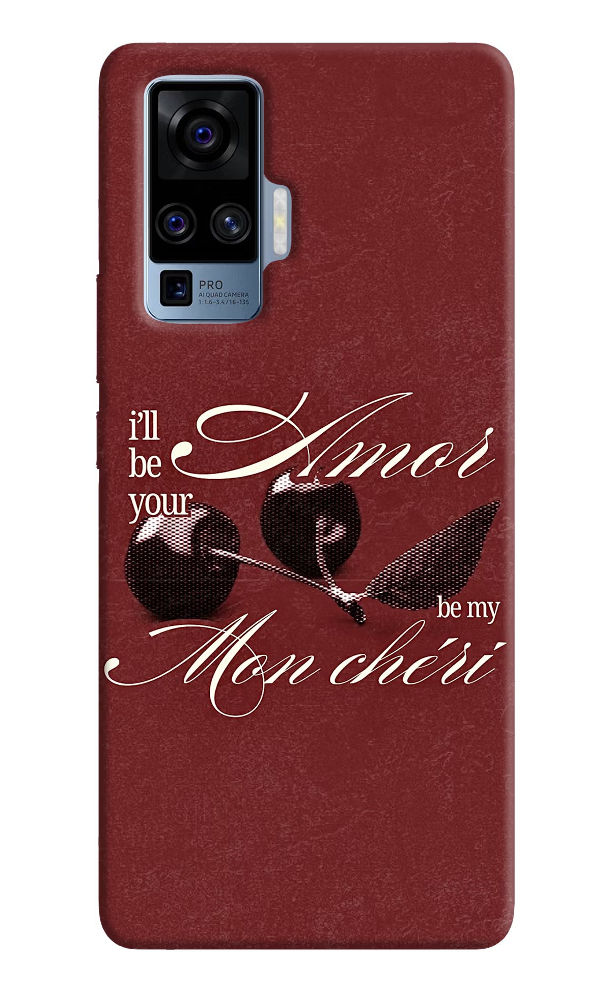 Velvet Cherry Vivo X50 Pro Back Cover