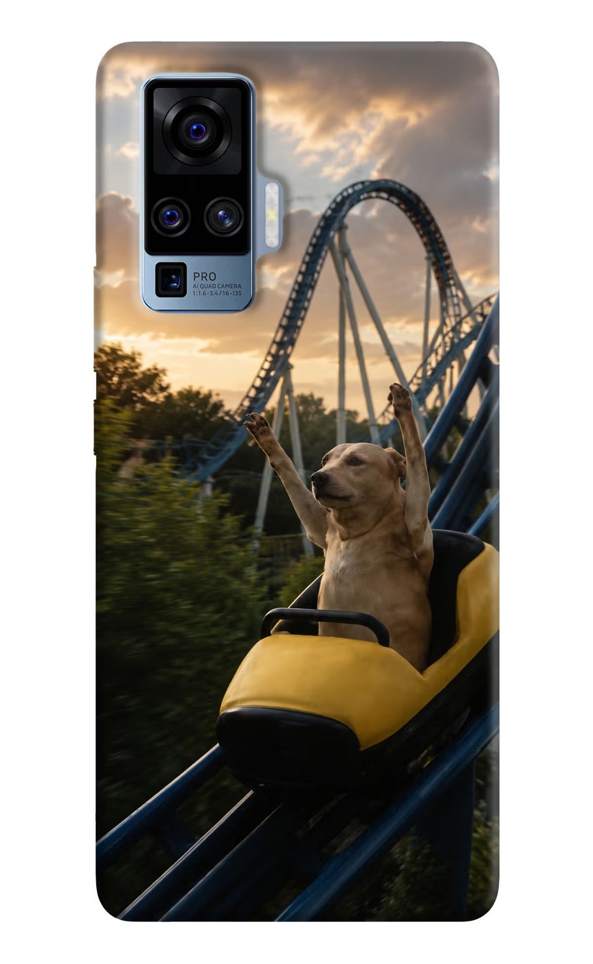 Rollercoaster Dog Vivo X50 Pro Back Cover