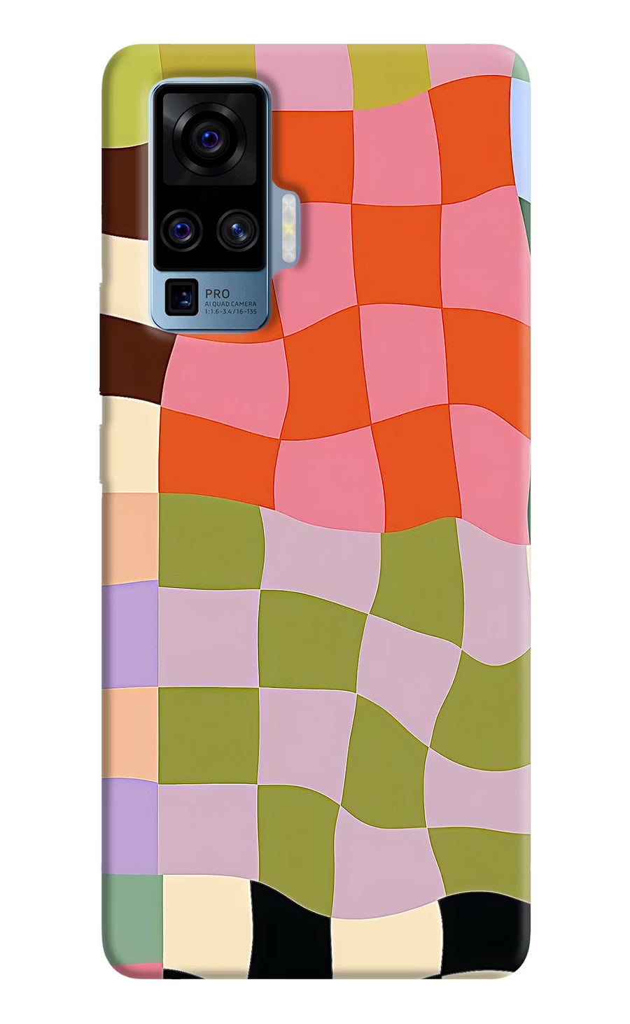 Wavy Grid Vivo X50 Pro Back Cover, Hard case