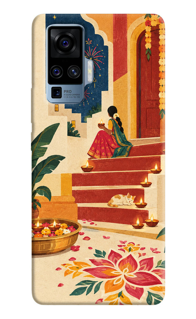 Diwali Rangoli Vivo X50 Pro Hard Case Back Cover by Casekaro