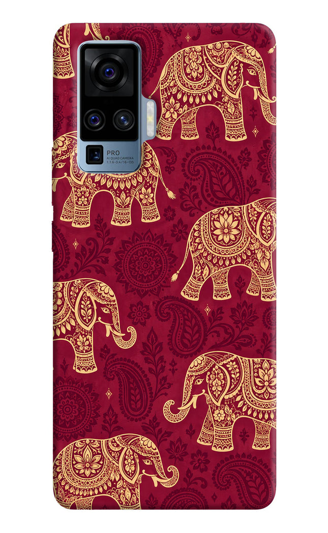 Maroon Elephant Vivo X50 Pro Hard Case Back Cover by Casekaro