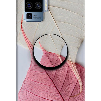 White Pink Leaf Vivo X50 Pro Pop Case by Casekaro