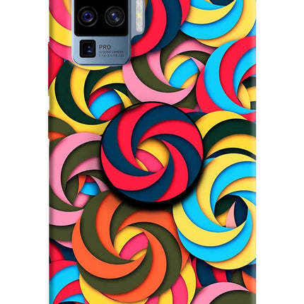 Spiral Pattern Vivo X50 Pro Pop Case by Casekaro