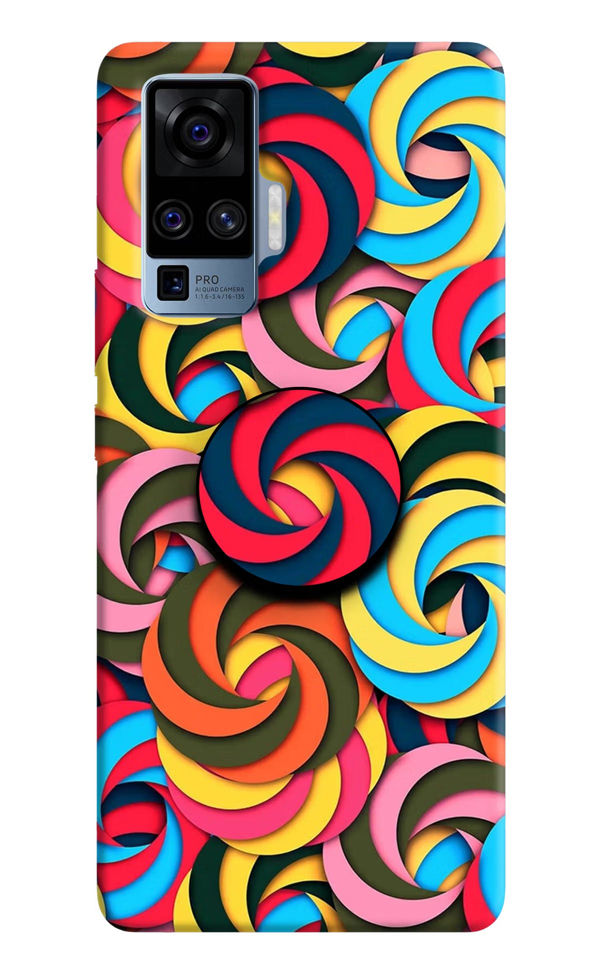 Spiral Pattern Vivo X50 Pro Pop Case by Casekaro