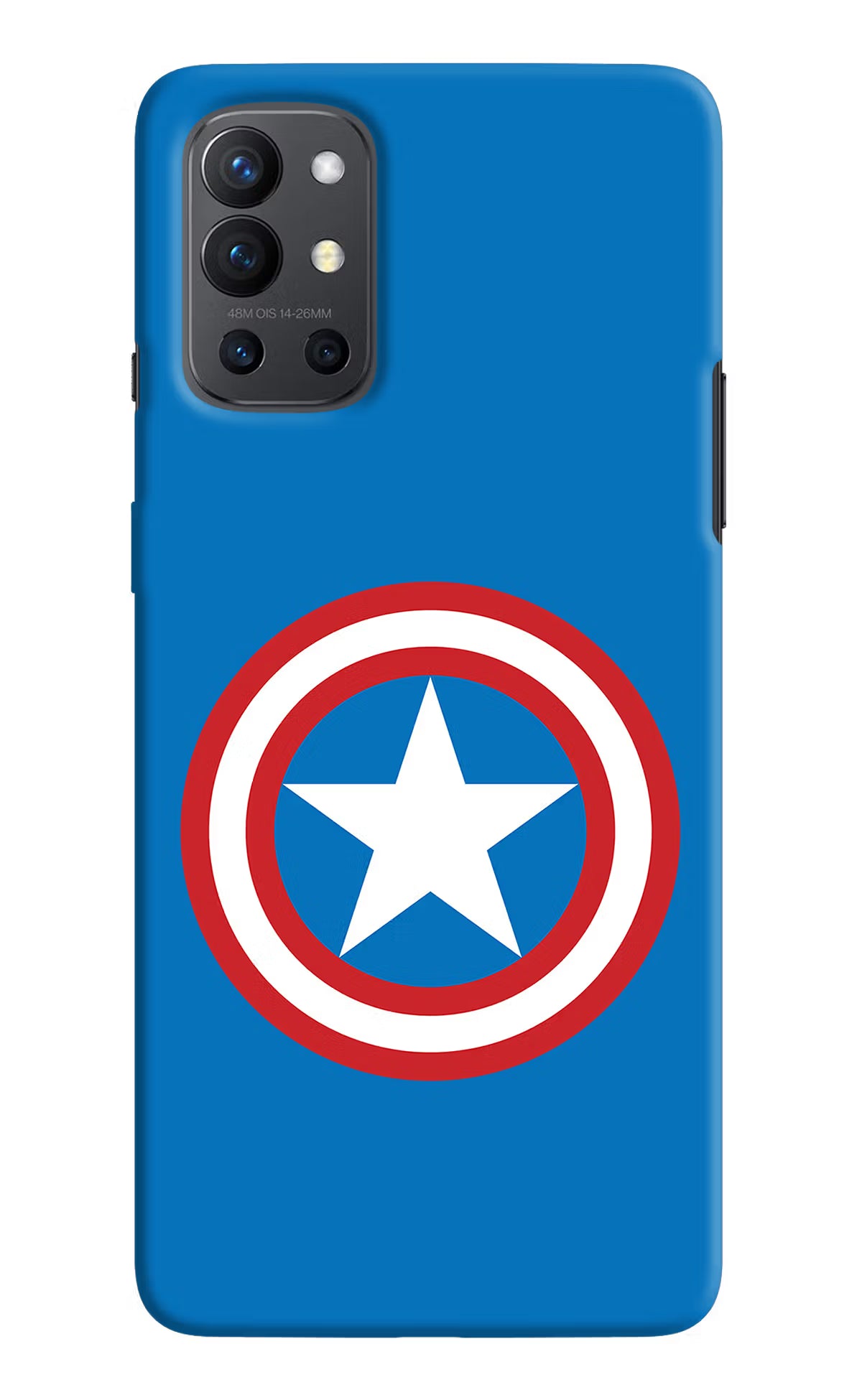 Captain America Logo Oneplus 9R Hard Case Back Cover by Casekaro
