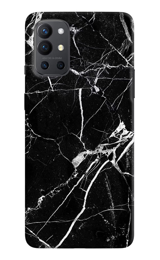 Black Marble Pattern Oneplus 9R Hard Case Back Cover by Casekaro