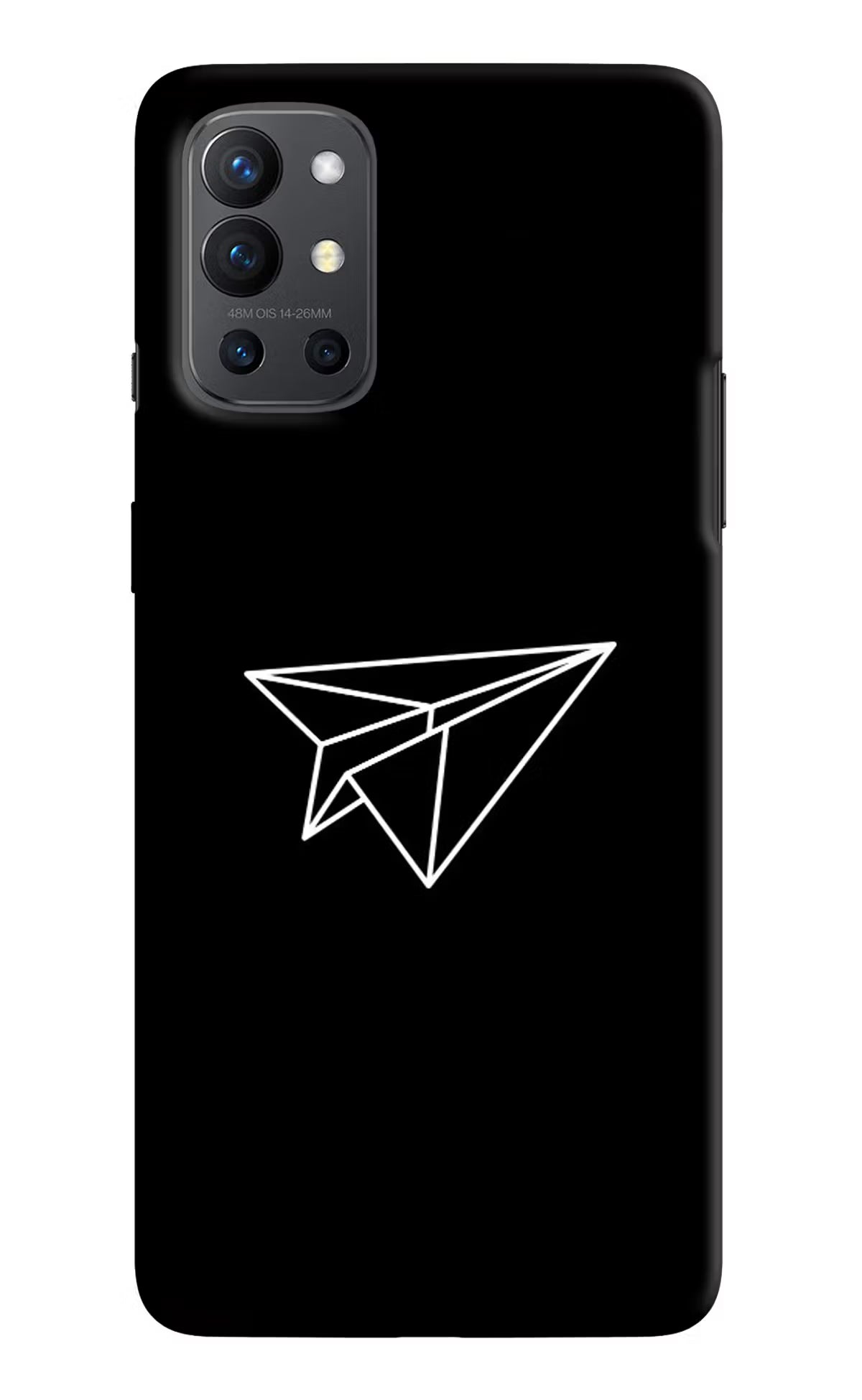 Paper Plane White Oneplus 9R Hard Case Back Cover by Casekaro