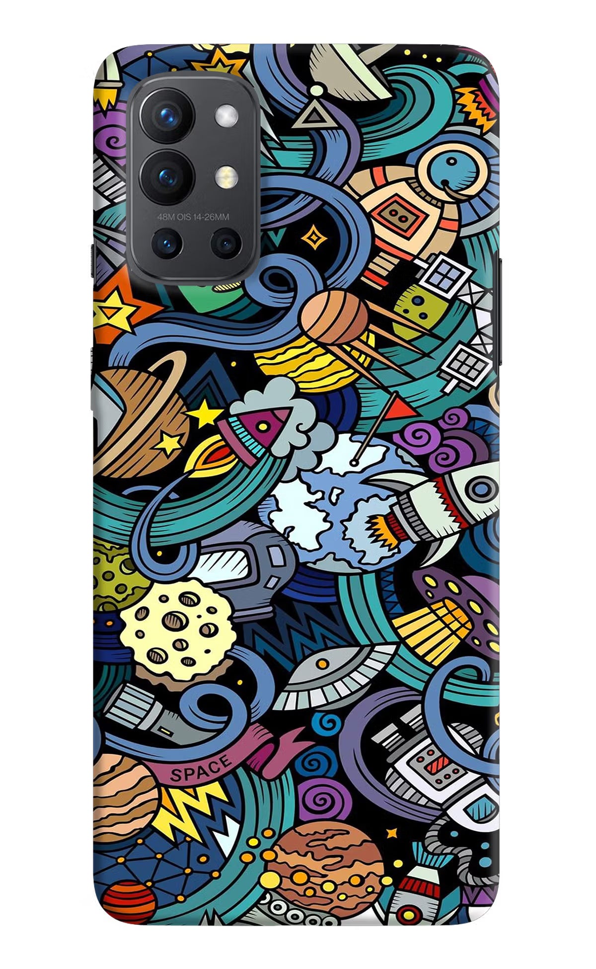 Space Abstract Oneplus 9R Hard Case Back Cover by Casekaro