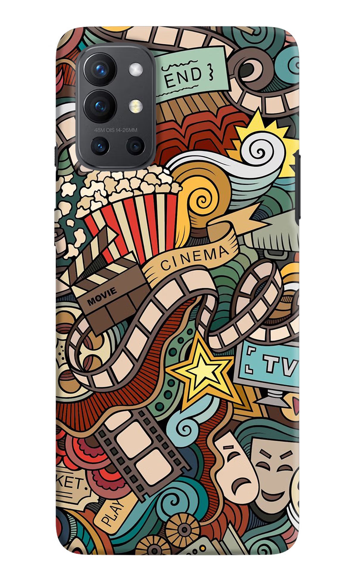 Cinema Abstract Oneplus 9R Hard Case Back Cover by Casekaro