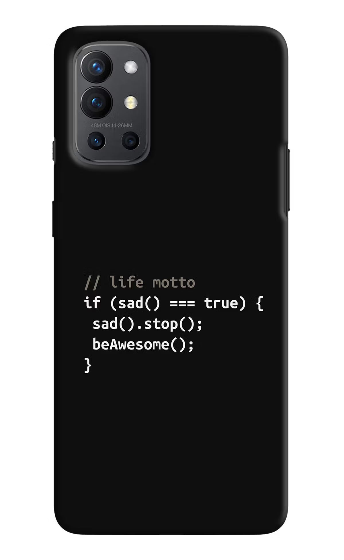 Life Motto Code Oneplus 9R Hard Case Back Cover by Casekaro
