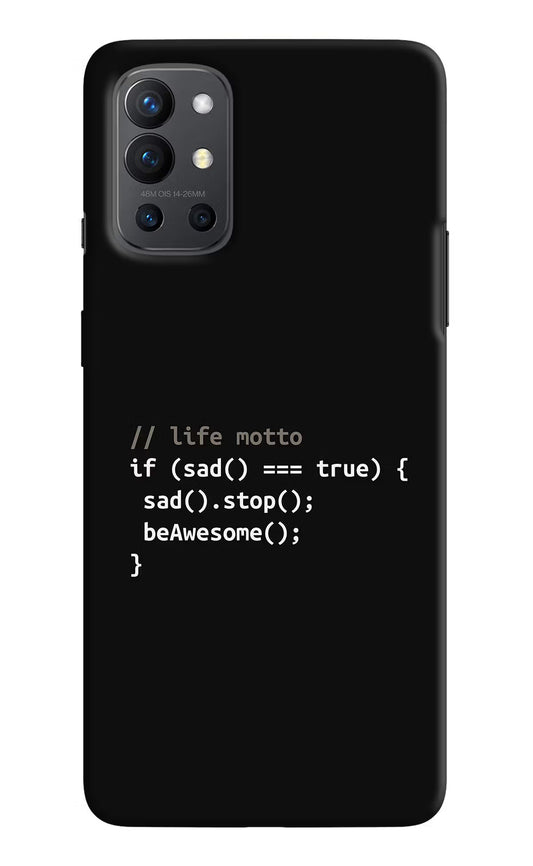 Life Motto Code Oneplus 9R Hard Case Back Cover by Casekaro