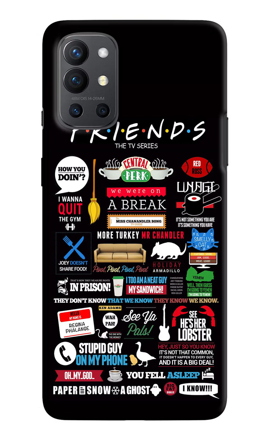 FRIENDS Oneplus 9R Back Cover, Hard case
