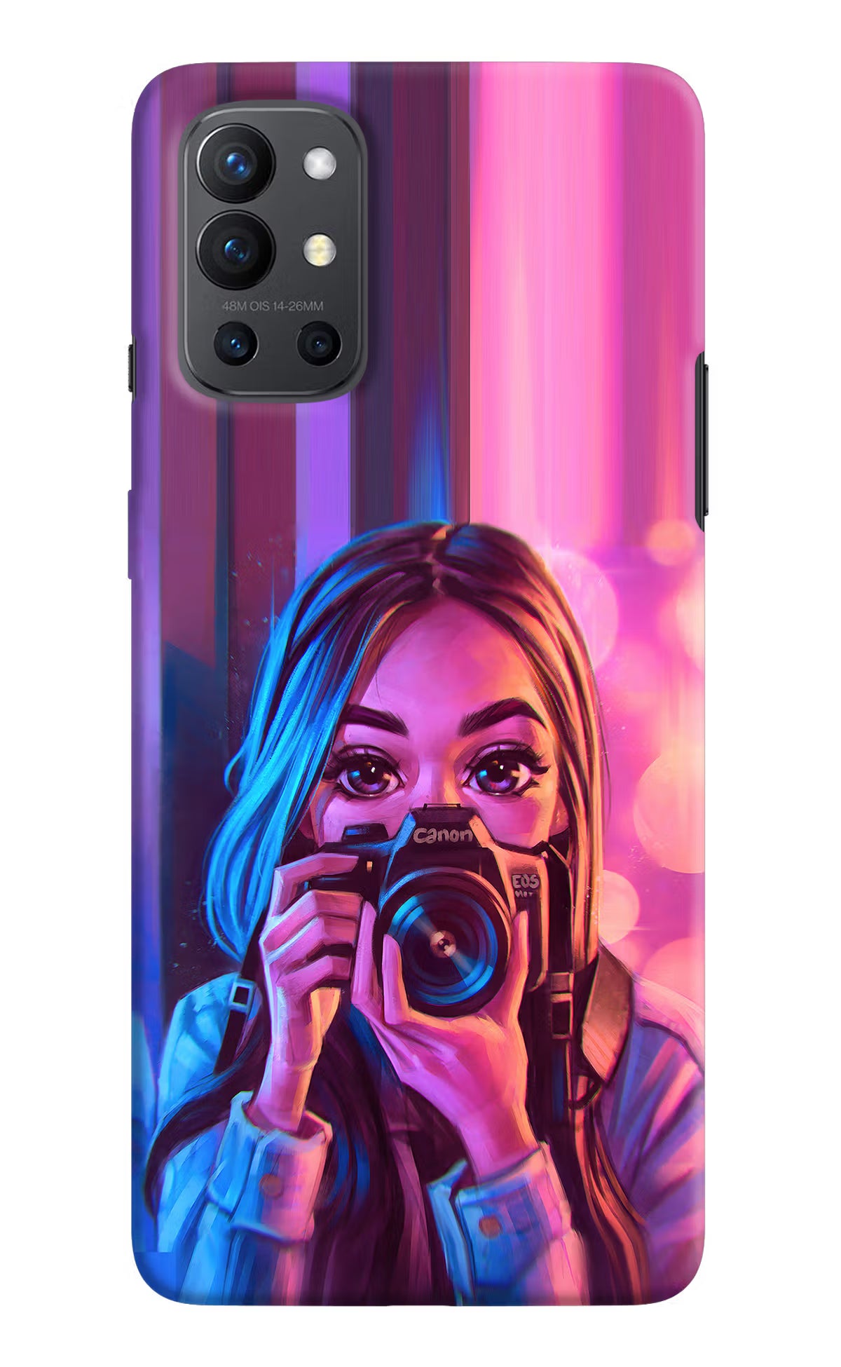 Girl Photographer Oneplus 9R Hard Case Back Cover by Casekaro