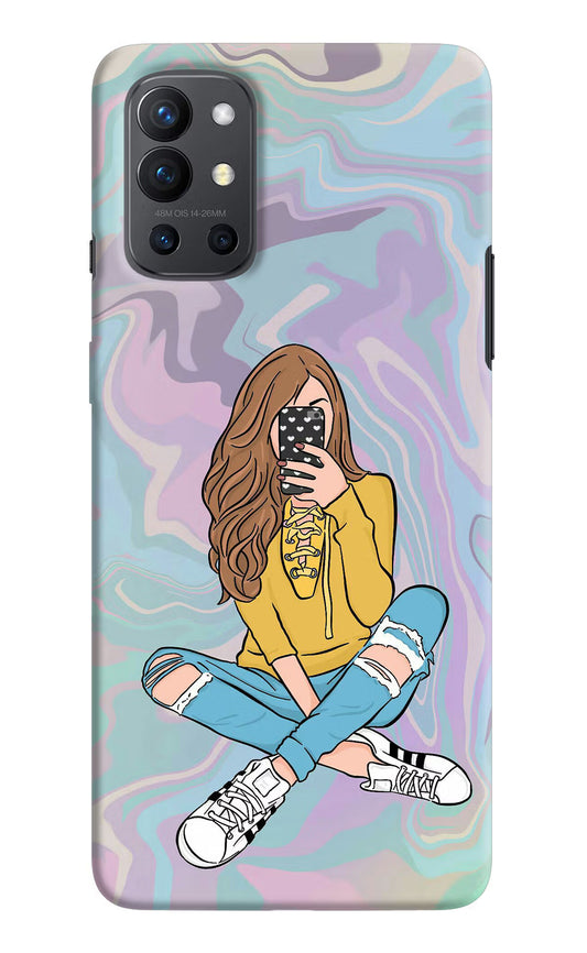 Selfie Girl Oneplus 9R Hard Case Back Cover by Casekaro