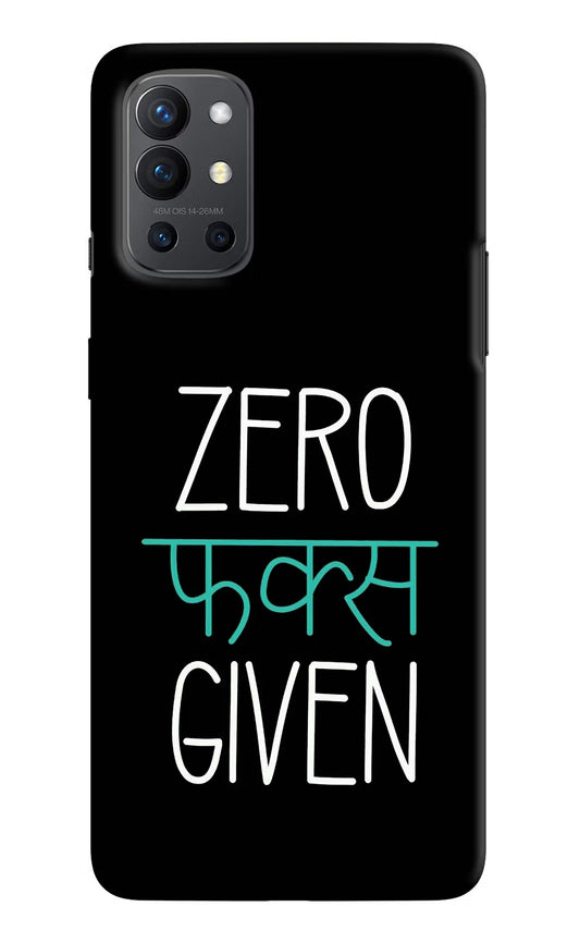 Zero Fucks Given Oneplus 9R Hard Case Back Cover by Casekaro