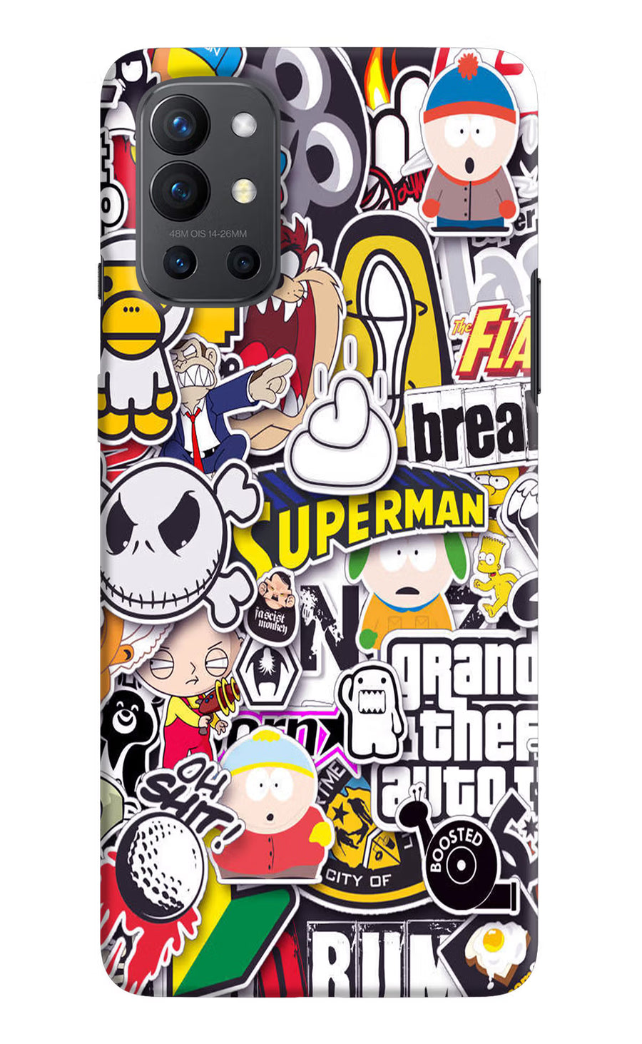 Sticker Bomb Oneplus 9R Back Cover, Hard case
