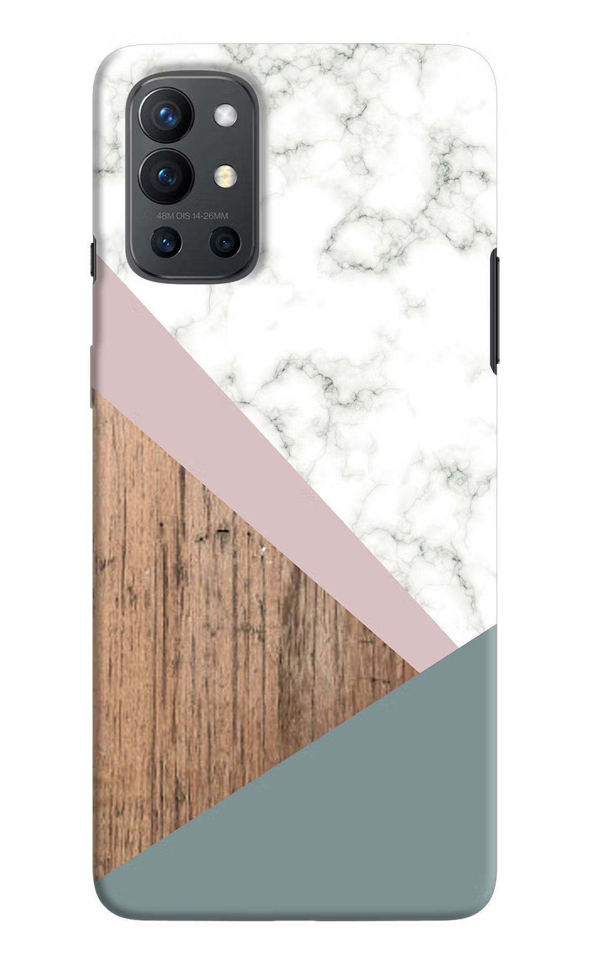 Marble wood Abstract Oneplus 9R Hard Case Back Cover by Casekaro