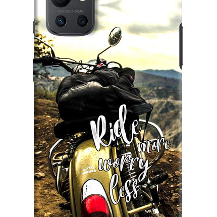 Ride More Worry Less Oneplus 9R Hard Case Back Cover by Casekaro