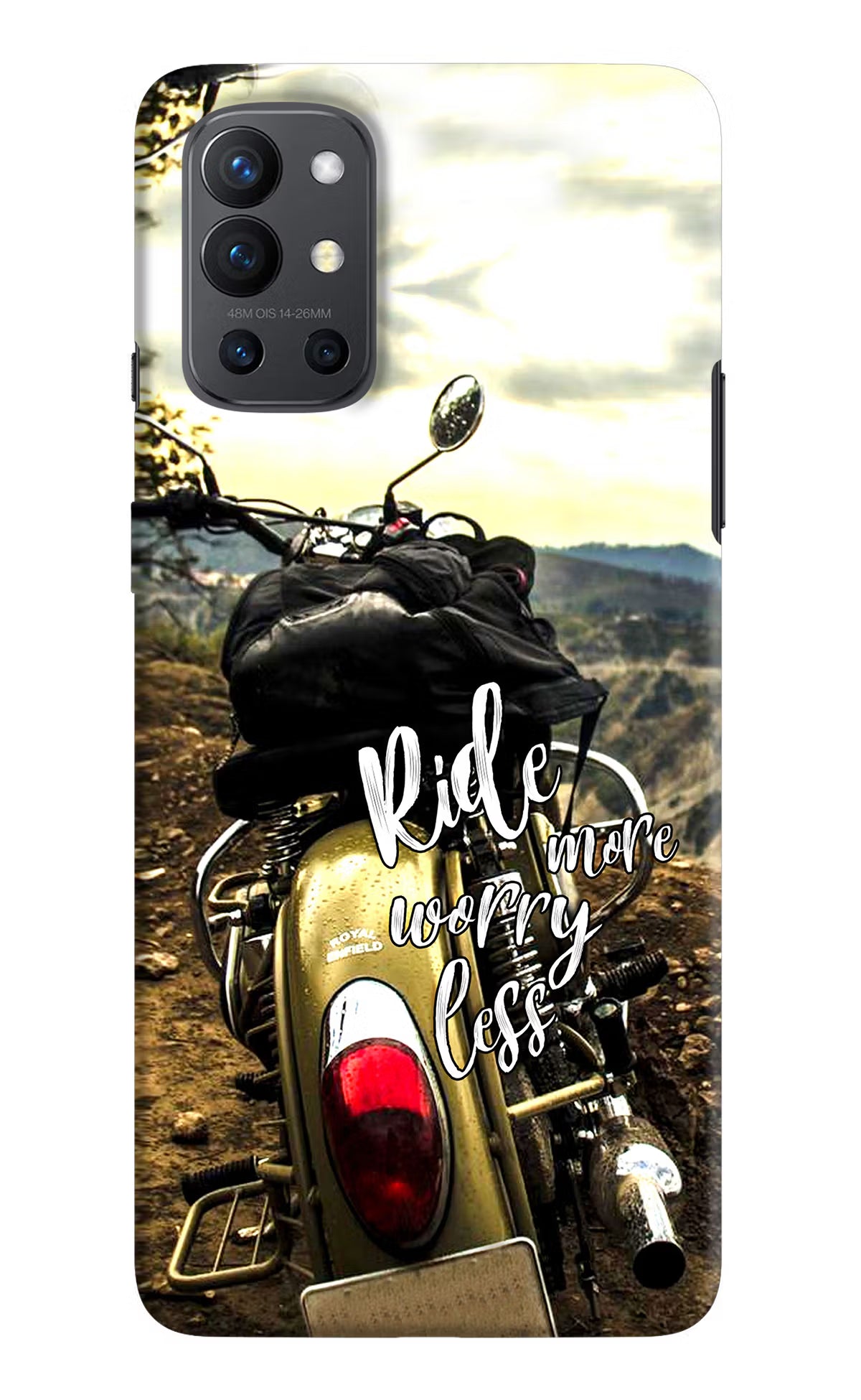 Ride More Worry Less Oneplus 9R Hard Case Back Cover by Casekaro