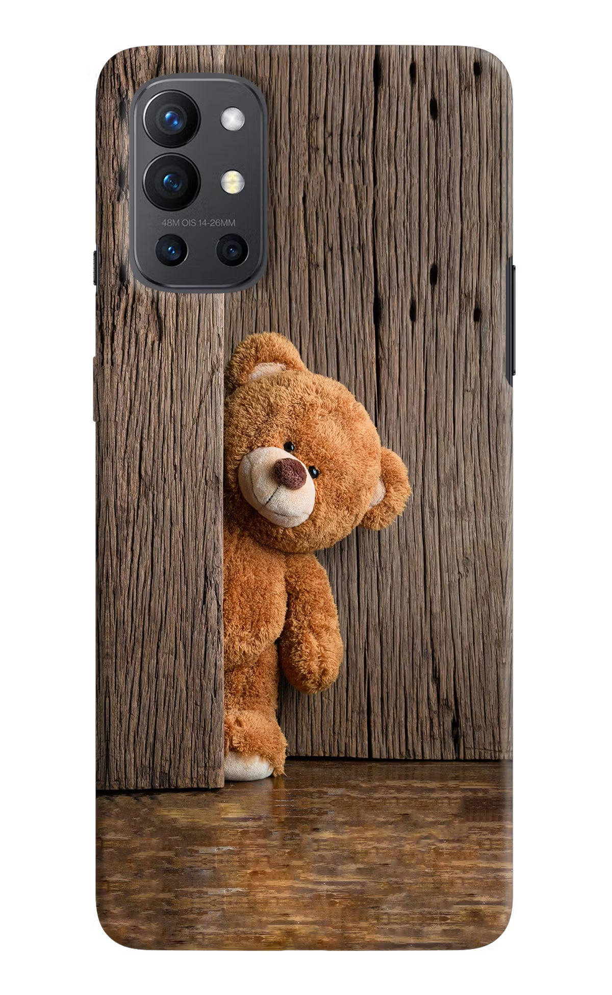 Teddy Wooden Oneplus 9R Hard Case Back Cover by Casekaro