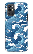 Blue Waves Oneplus 9R Hard Case Back Cover by Casekaro