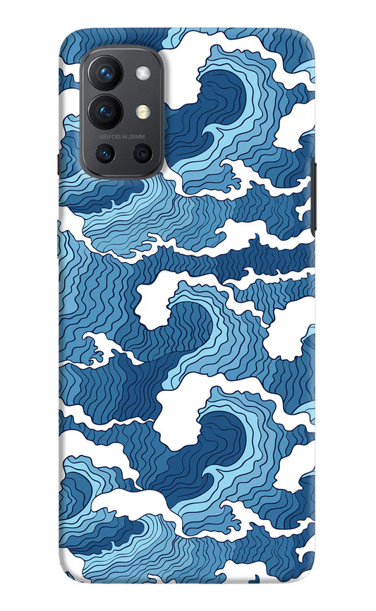 Blue Waves Oneplus 9R Hard Case Back Cover by Casekaro
