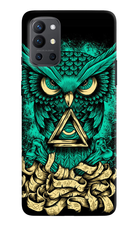 Green Owl Oneplus 9R Hard Case Back Cover by Casekaro