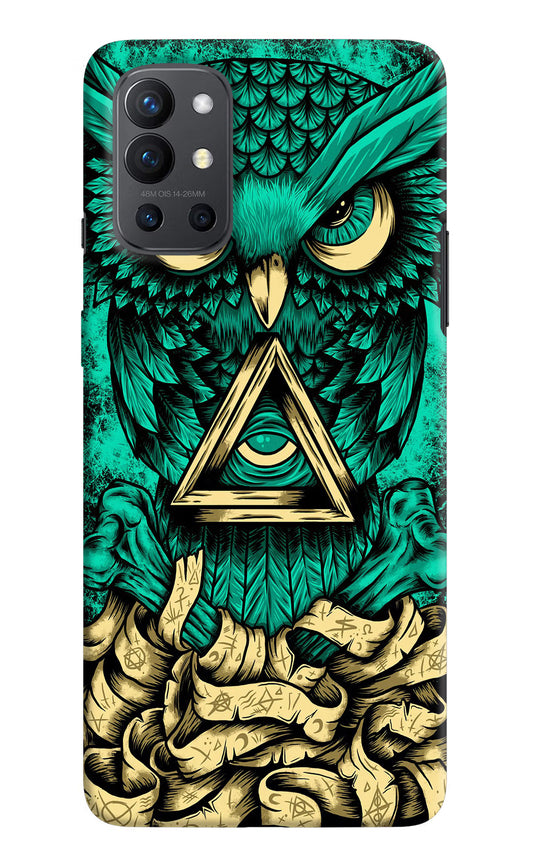 Green Owl Oneplus 9R Hard Case Back Cover by Casekaro