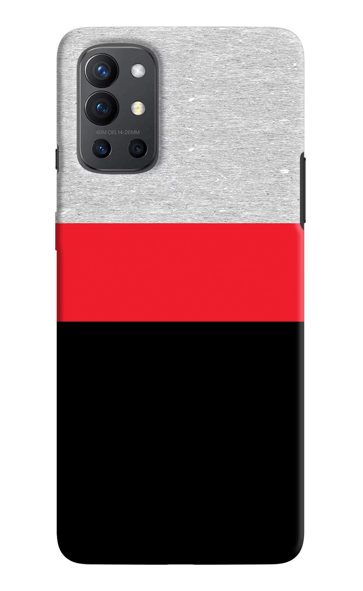 Tri Color Pattern Oneplus 9R Hard Case Back Cover by Casekaro