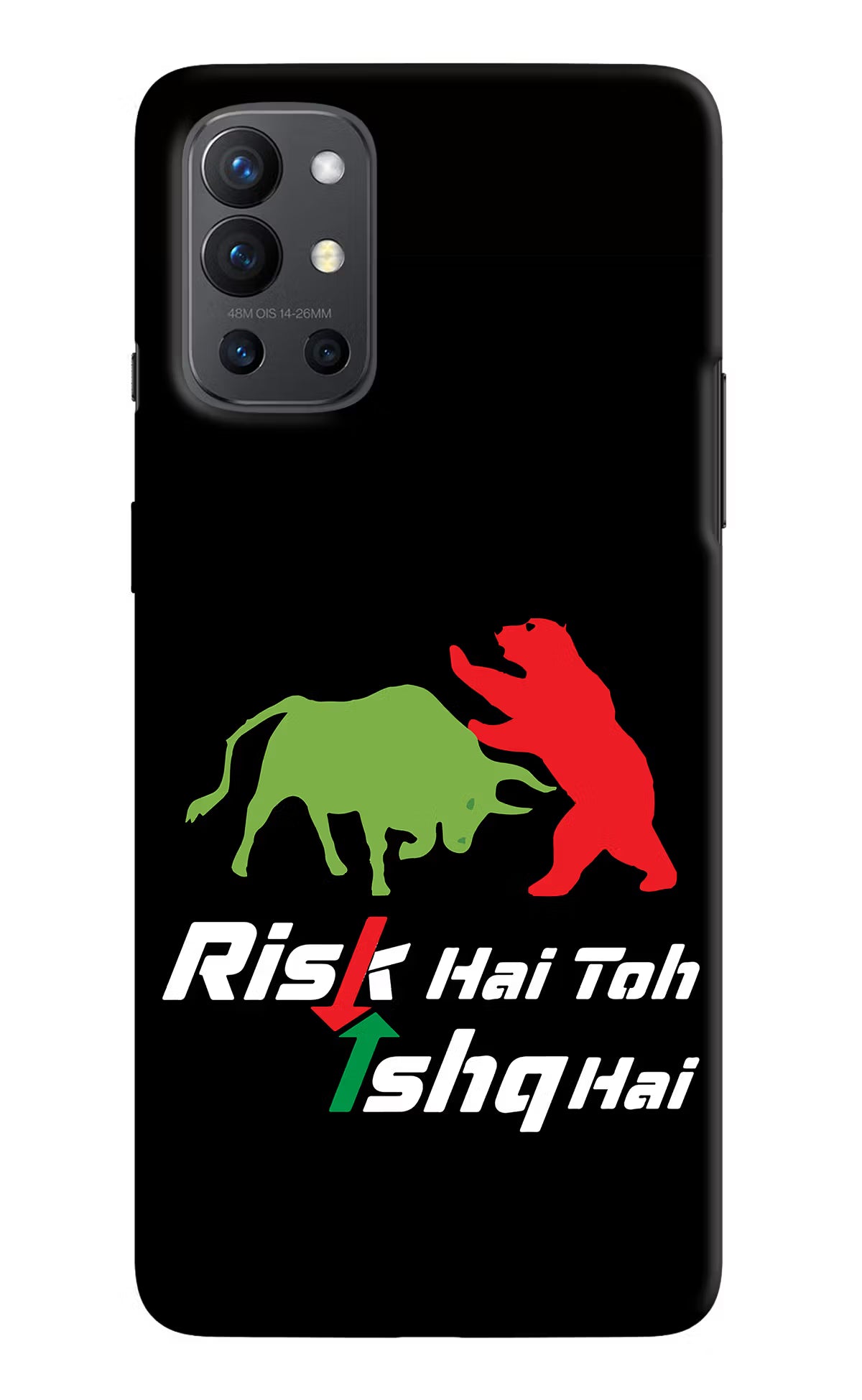 Risk Hai Toh Ishq Hai Oneplus 9R Hard Case Back Cover by Casekaro
