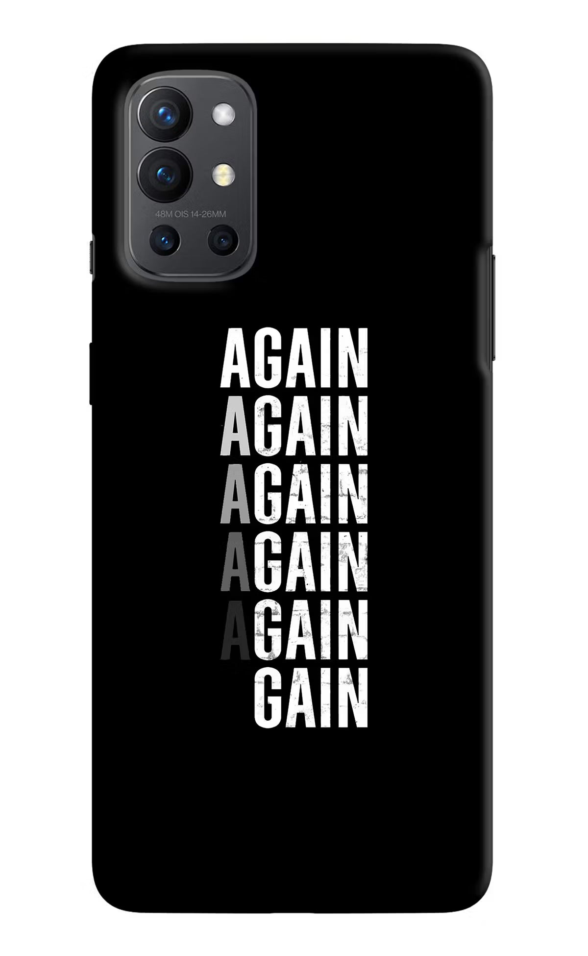 Again Again Gain Oneplus 9R Hard Case Back Cover by Casekaro