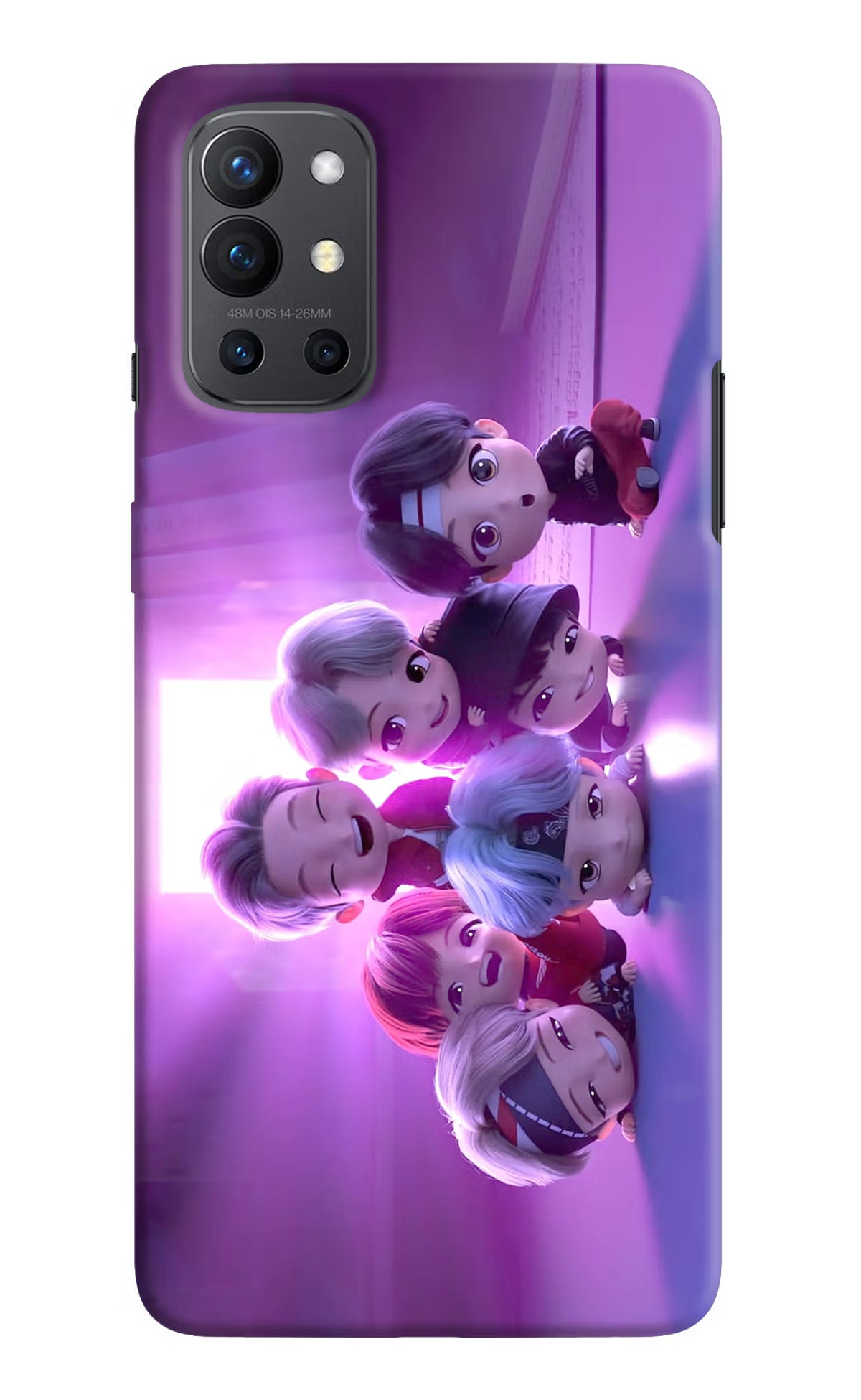 BTS Chibi Oneplus 9R Hard Case Back Cover by Casekaro