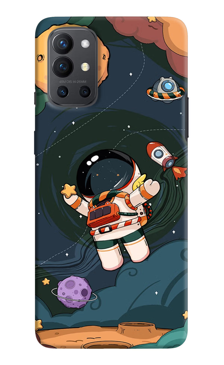 Cartoon Astronaut Oneplus 9R Back Cover, Hard case