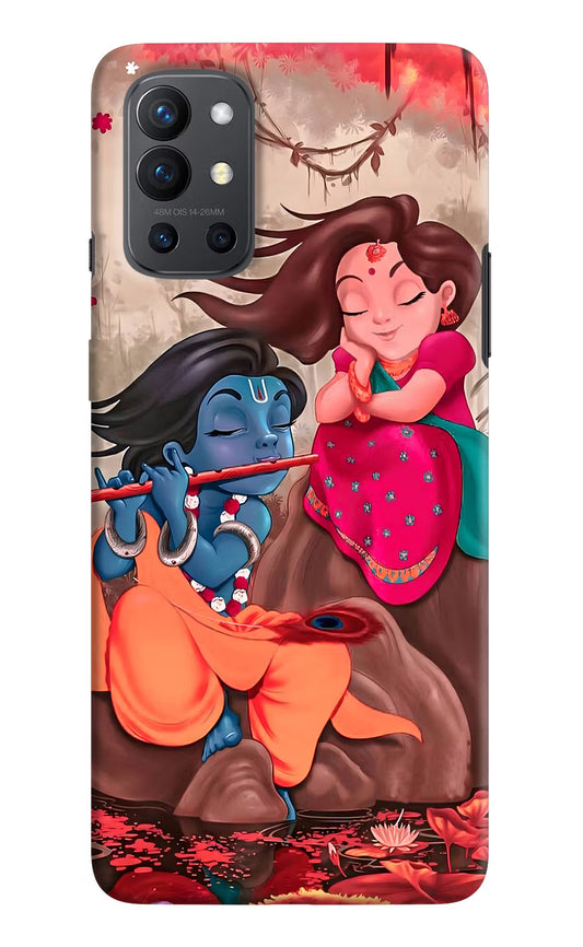 Radhe Krishna Oneplus 9R Hard Case Back Cover by Casekaro