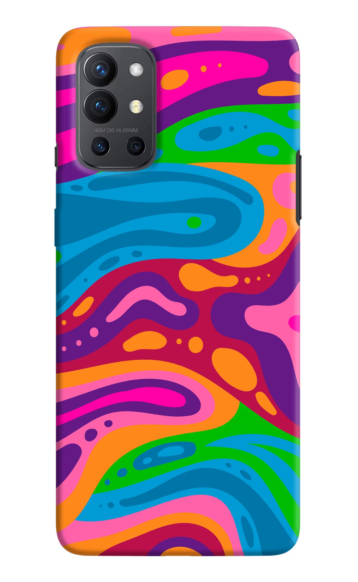 Trippy Pattern Oneplus 9R Hard Case Back Cover by Casekaro