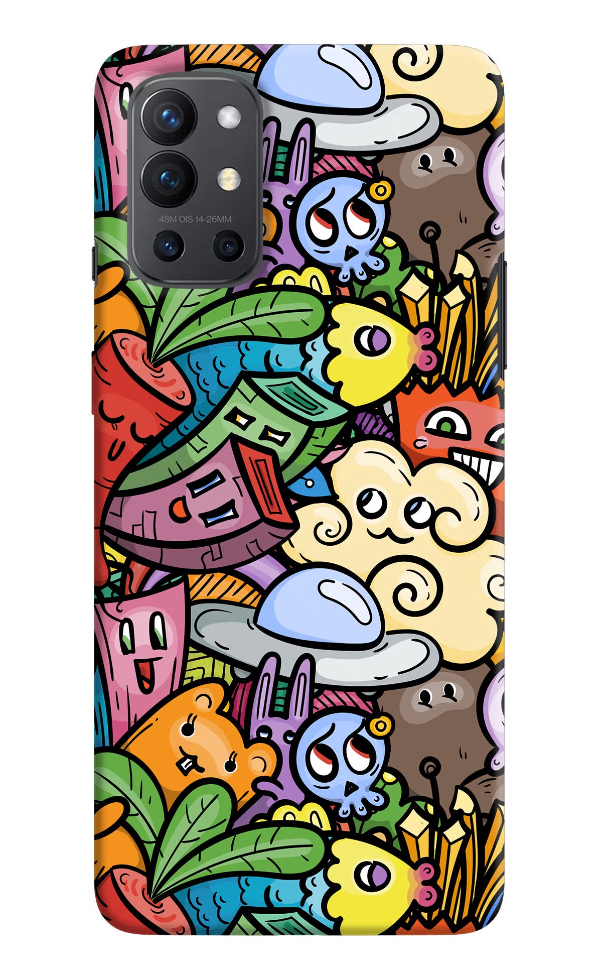 Veggie Doodle Oneplus 9R Hard Case Back Cover by Casekaro